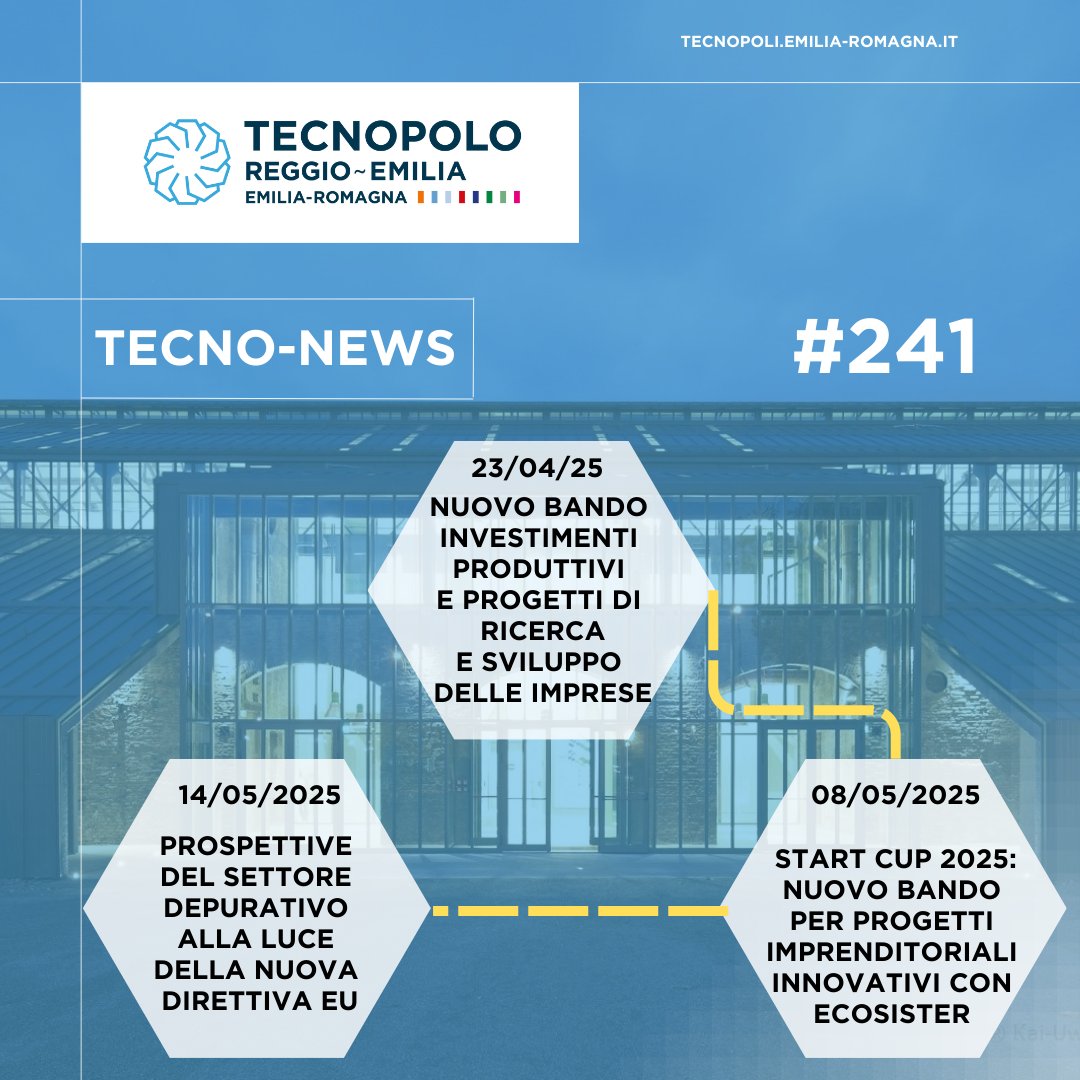 Rei_innova's tweet photo. Tecno-News #241 #TecnopoloRE
Leggi tutti gli articoli qui ▶️ https://t.co/NfpFU8LCNj https://t.co/mXyiwK44jS