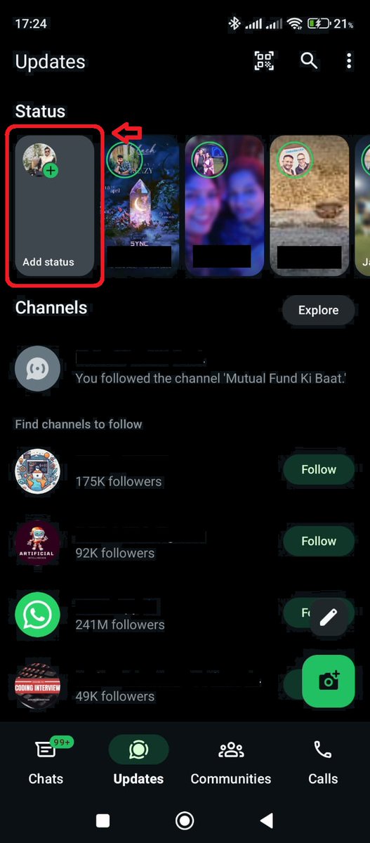 sparsh3123's tweet photo. 🚀 WhatsApp’s adoption hack: An empty box.

Only 2% post statuses. Their fix? A blank prompt nudging “Share.”

Passive → Active.

Before/after 👇

PMs: Design for action, not just features.

#UX #ProductManagement https://t.co/kVRdDfDHCJ