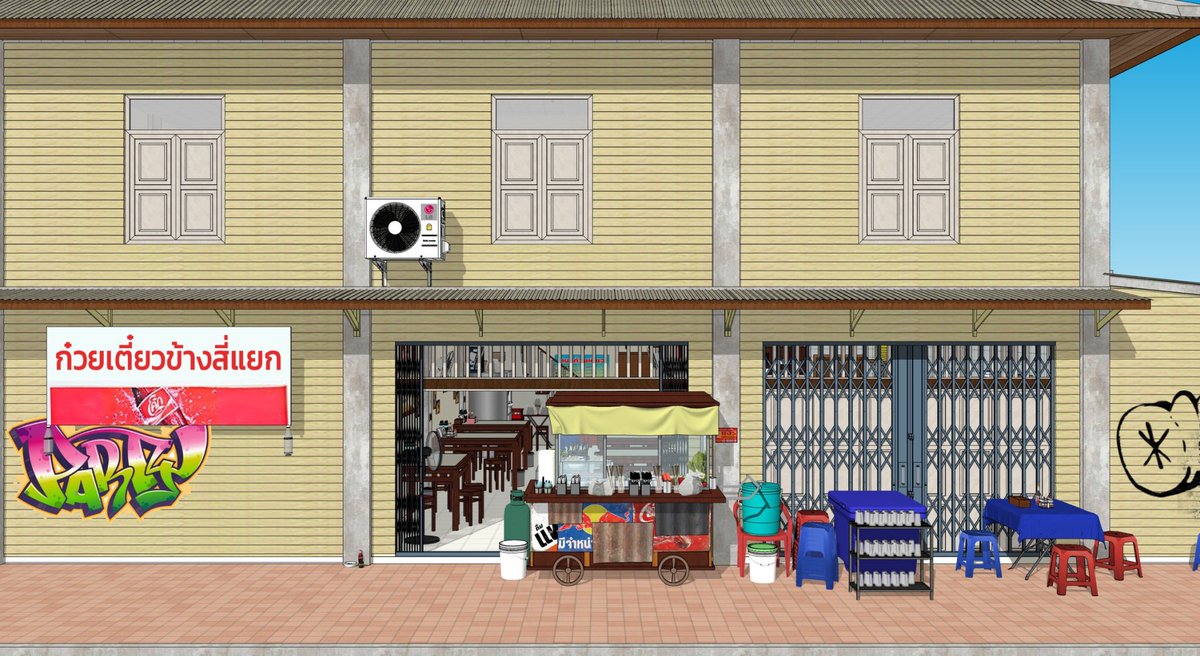 1205_studio's tweet photo. งาน commission ✨ ร้านก๋วยเตี๋ยวในตำนานข้างสี่แยก #เฮียหลันพี่วิน 
🍜 : https://t.co/JjiIz7Okr5
ฝากติดตามงานคุณนักเขียนด้วยค่า

#3DModel #Commission #ปั้นฉาก #acon3d https://t.co/jeNsSojnuY