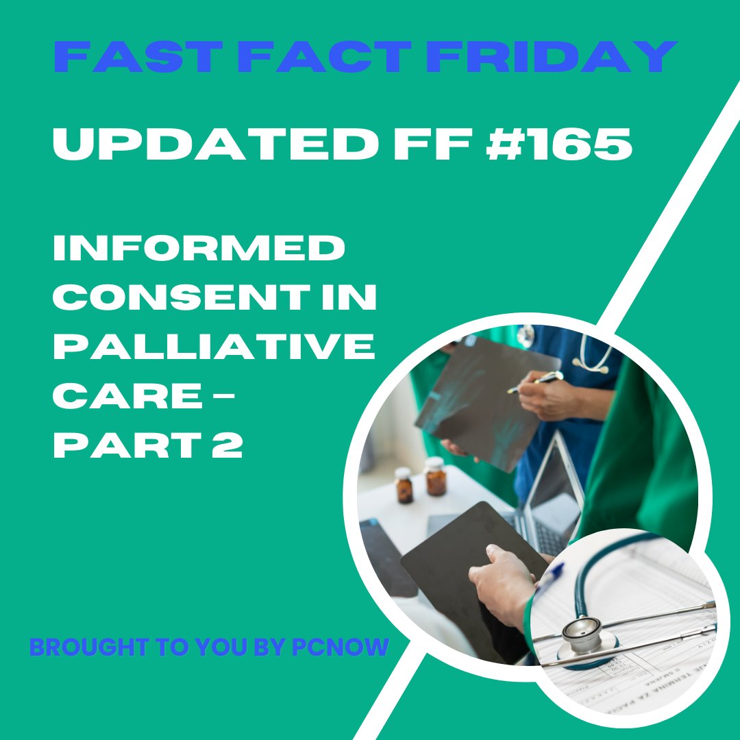 Updated Fast Fact #165 - Informed Consent in Palliative Care – Part 2 - #hpm #pcnow #mypcnow #hospice #hospicecare #fastfacts #palliativecare - mailchi.mp/e5573827c95e/m…