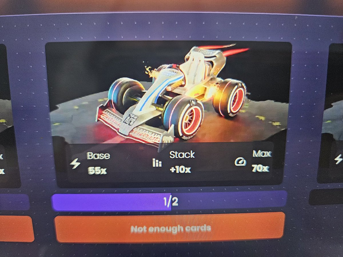 rivered24's tweet photo. Rocking out this rarity 5 #FormulaApe whip in the @intraVerse_Game @apecoin kart racing tournament https://t.co/B4EbqcHRhm