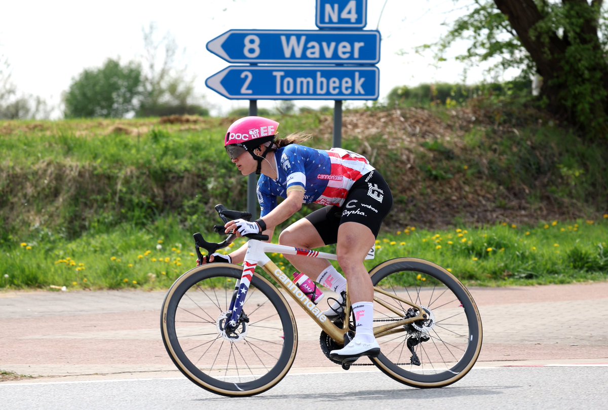 EF_Oatly's tweet photo. Mags-nificent ✨

Magdeleine Vallieres lit up Brabantse Pijl with a big attack on the final lap. Love to see the squad kicking off the Ardennes in the front 💪

📸 @gettyimages https://t.co/RkHmVoHwwy