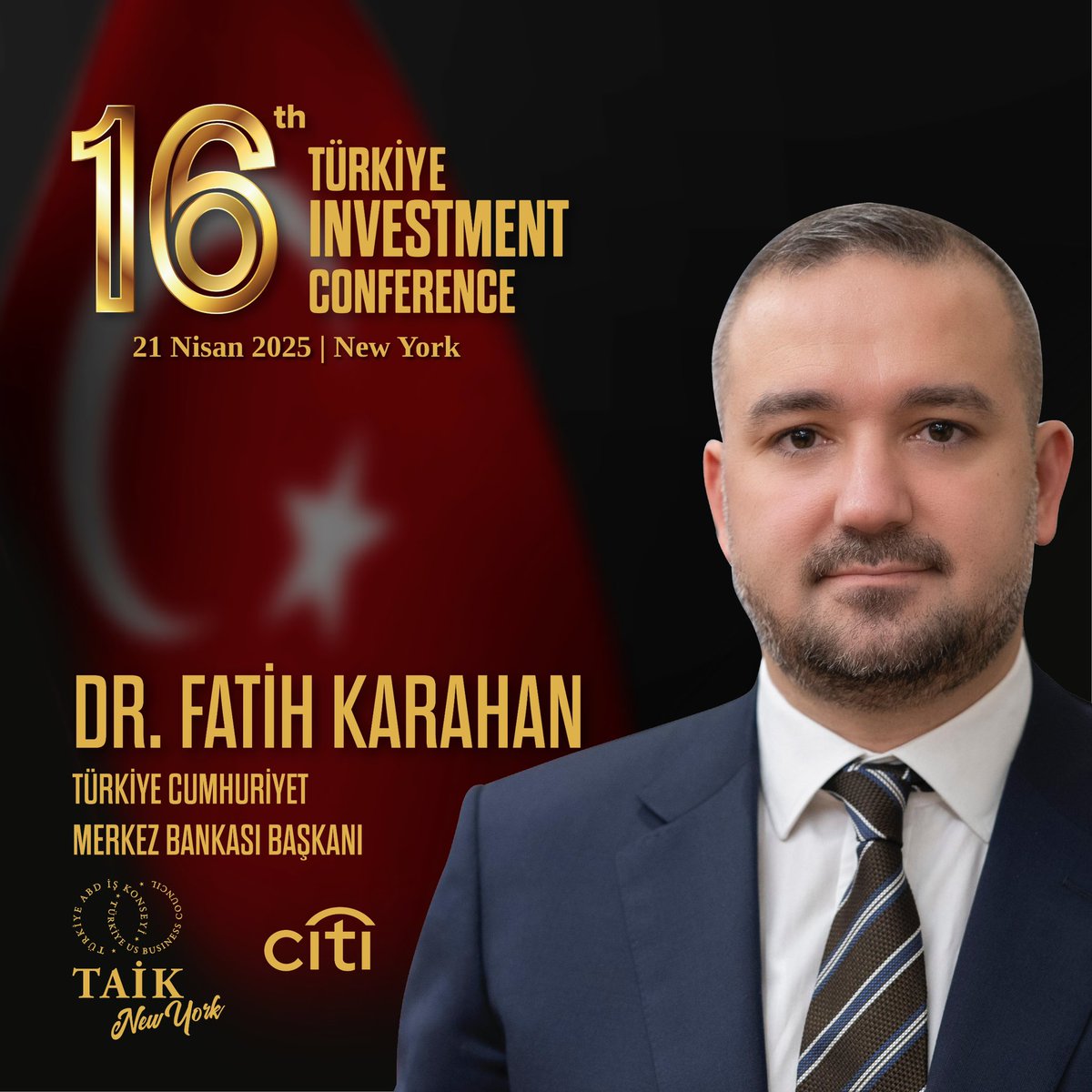 TAİK (@taikofficial) on Twitter photo Türkiye Yatırım Konferansı'na Kaldığımız Yerden Devam Ediyoruz!
#TAİK ve <a href="/Citi/">Citi</a> iş birliğinde düzenlenen 16. Türkiye Yatırım Konferansı #TRICON, 21 Nisan tarihinde ABD’nin New York şehrinde gerçekleştirilecek.
Citi ev sahipliğinde düzenlenecek toplantımızda, <a href="/HMBakanligi/">T.C. Hazine ve Maliye Bakanlığı</a> Bakanı Türkiye Yatırım Konferansı'na Kaldığımız Yerden Devam Ediyoruz!
#TAİK ve <a href="/Citi/">Citi</a> iş birliğinde düzenlenen 16. Türkiye Yatırım Konferansı #TRICON, 21 Nisan tarihinde ABD’nin New York şehrinde gerçekleştirilecek.
Citi ev sahipliğinde düzenlenecek toplantımızda, <a href="/HMBakanligi/">T.C. Hazine ve Maliye Bakanlığı</a> Bakanı
