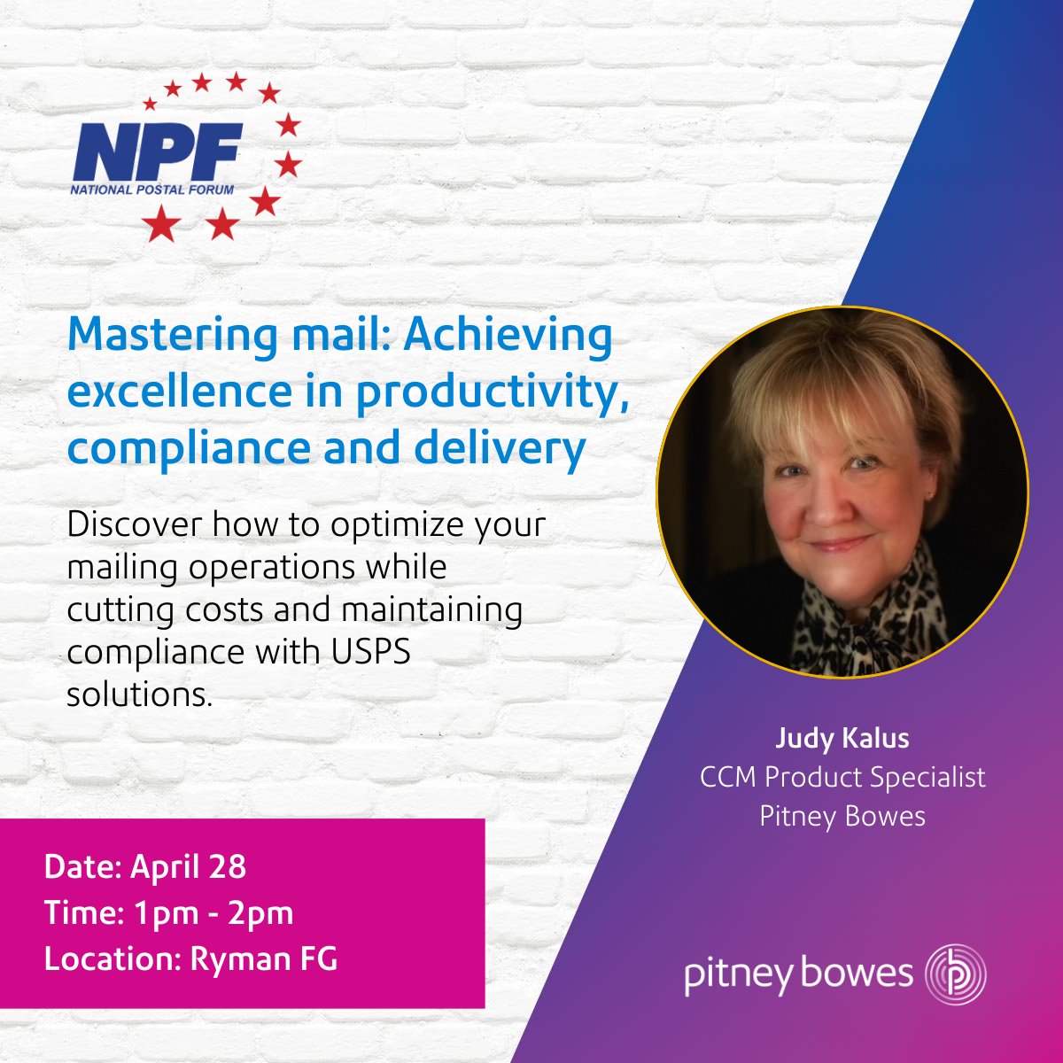 Pitney Bowes (@pitneybowes) on Twitter photo Want to cut costs and stay compliant? Pitney Bowes #mailing experts show you how at <a href="/postalforum/">National Postal Forum</a>. Walk away with real, ready-to-use tips. spr.ly/6014FNraA #NPF #NPF2025 Want to cut costs and stay compliant? Pitney Bowes #mailing experts show you how at <a href="/postalforum/">National Postal Forum</a>. Walk away with real, ready-to-use tips. spr.ly/6014FNraA #NPF #NPF2025