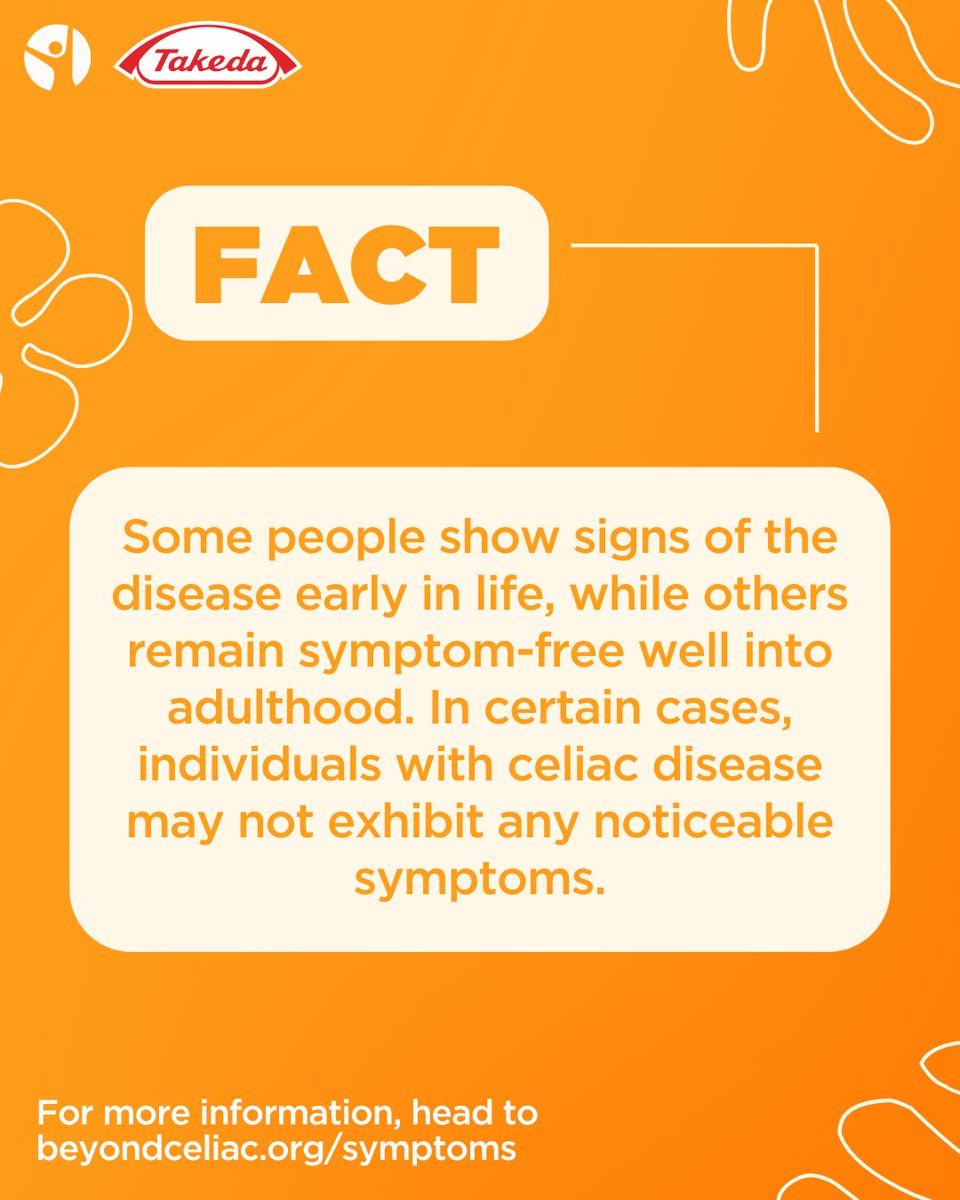 There are over 250 unique symptoms associated with #celiacdisease 😦
Symptoms Checklist: hubs.li/Q03hGT6W0 📋

Thanks so much to Takeda for their support of Beyond Celiac 🧡

#autoimmunedisease #chronicillness #celiacresearch #beyondceliac #takeda #celiacsymptoms