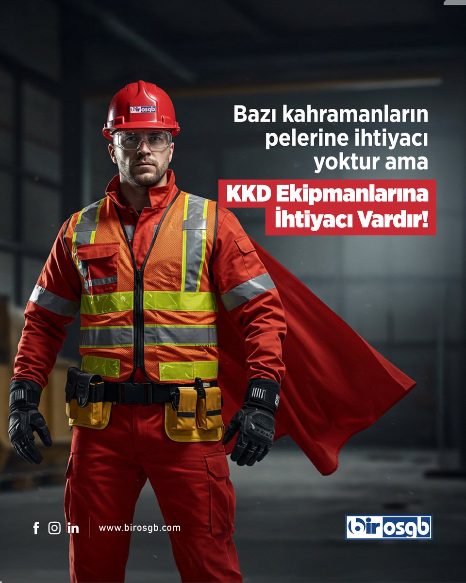 BirOSGB's tweet photo. Kişisel Koruyucu Donanımları, bir işi yaparken meydana gelebilecek fiziksel ve kimyasal risklere karşı koruma sağlayan ilk adımdır.  👷‍♀️👷‍♂️

✅ Doğru ekipmanı seç,
✅ Doğru şekilde kullan,
✅ Düzenli bakımını yap,

#birosgb #işgüvenliği #isg #kkd https://t.co/md5T8C05Sd