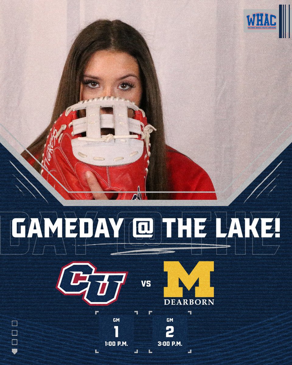 Catch two at the Lake today!

🆚 U-M Dearborn
🏟️ Lake Trust Stadium 
⏰ 1 &amp; 3 p.m. 
📊 clearycougars.com/sports/sball/2…
🎥 clearycougars.com/links/ckxmm5

#scratchandclaw