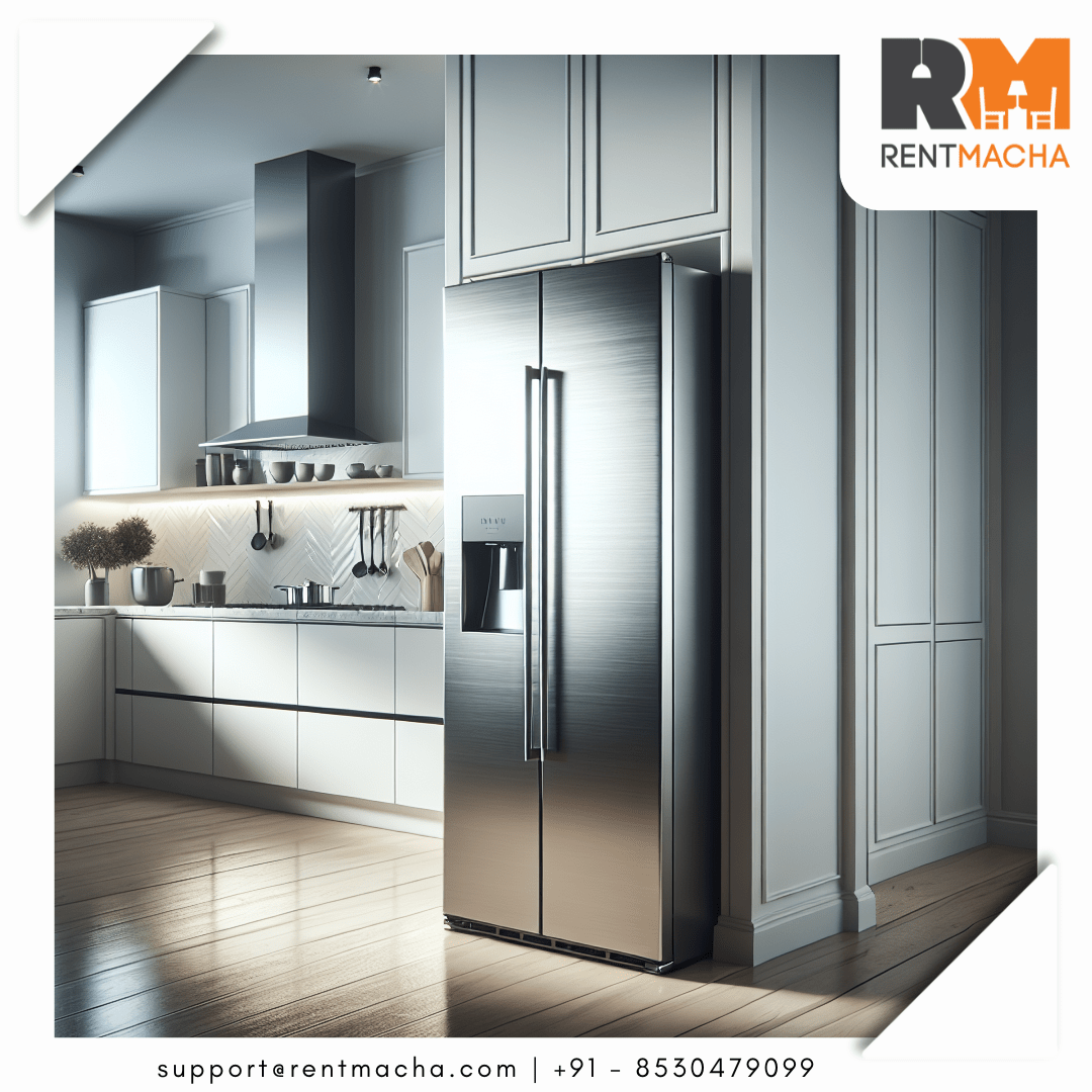 Keep your food fresh and your wallet happy. Get a high-quality fridge on rent with zero hassle and flexible plans.  
To know more - rentmacha.com/fridge-on-rent/ #RefrigeratorOnRent #KitchenEssentials #FreshFood