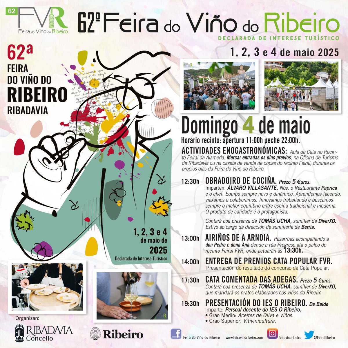 Feira do Viño do Ribeiro en Ribadavia do 1 ao 4 de maio.
