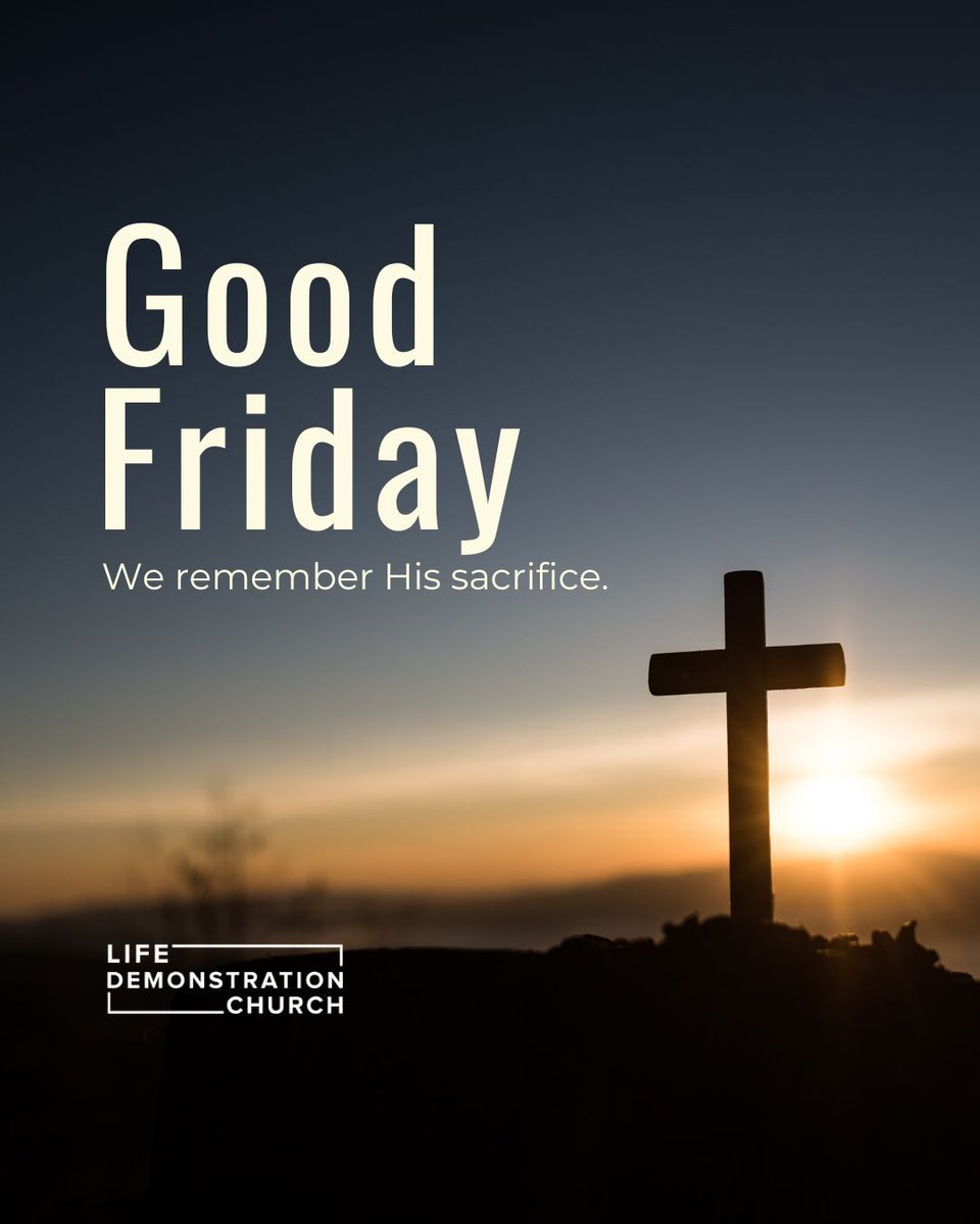 ldctulsa's tweet photo. Today, we pause to remember the ultimate sacrifice. Thank you, Jesus, for paying the price so we could live in freedom—both now and forever. Because of the cross, we reign and rule with You. 🙌 #GoodFriday #ThankYouJesus https://t.co/Qq4FEYYRqo