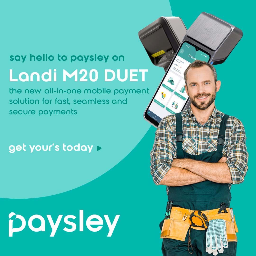 PaysleyOfficial's tweet photo. Meet the future of payments – Paysley on the Landi M20 DUET!

The all-in-one mobile device designed for fast, secure, and seamless transactions—anytime, anywhere.

📱 Simplify your business with smarter tech.
🔗 Get yours now at https://t.co/816HKZF1Wv 

#PaysleyPOS #LandiM20DUET #SmartPayments #ForgeTheFuture #PaysleyInAction #ECommerce #Payments #QuickPay #smallbusiness #sevices #management #store #growth #solutions