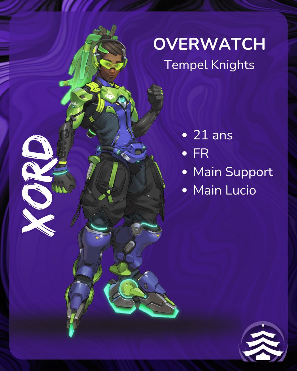 TEMPEL_ESPORT's tweet photo. Découvrez nos héros du Temple. 👊 Aujourd'hui, nous vous présentons notre Main Support : @xordprod ! 
Qui sera votre favori ?! 💥

#gamingposts #25ansga #esport #overwatch2 https://t.co/9opOX4TLn2