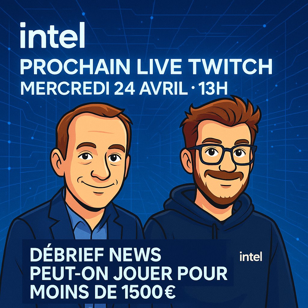 Ce coup-ci on l'annonce en avance (d'où la photo WTF). Rdv mercredi à 13H pour notre live avec <a href="/Hantar84/">Aymeric Siméon 🎮</a>. Programme chargé avec bcp de news et surtout débat/config peut-on jouer pour moins de 1500 et même 1000€? Rdv ici twitch.tv/intelfrance  <a href="/IntelFrance/">Intel France</a>