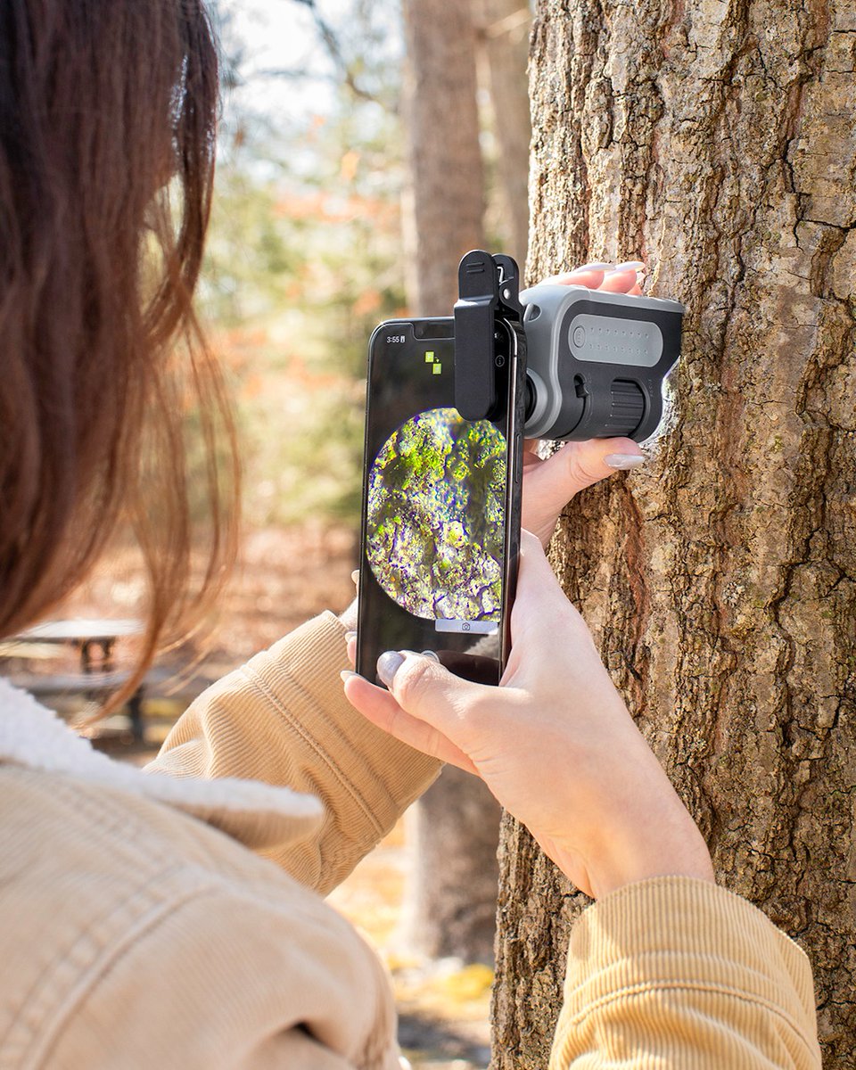 CarsonOptical's tweet photo. What looks like ordinary bark becomes a thriving world of detail. 🌿✨

With the MicroBrite Pro, your phone becomes a window into the tiny details nature hides in plain sight. 🔍

#MicroBrite #CarsonCam #LookCloser #Nature #PocketMicroscope #MicroWorld #FoundInNature #Observation https://t.co/O8dOZuAmZN