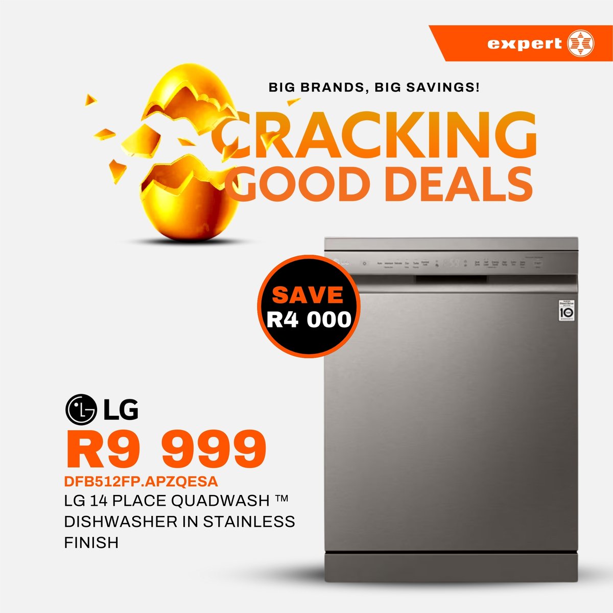 expertstores_sa's tweet photo. 🍽️ Ditch the dish duty — LG’s got you covered!
Get the LG 14 Place QuadWash™ Dishwasher in sleek stainless steel for just R9 999 and save R4 000💥
📍 Shop now while stocks lasts online or in-store!
https://t.co/QdPAIVMAtY
#ExpertSA #CrackingGoodDeals #LGAppliances #LG https://t.co/RpHF5708qU