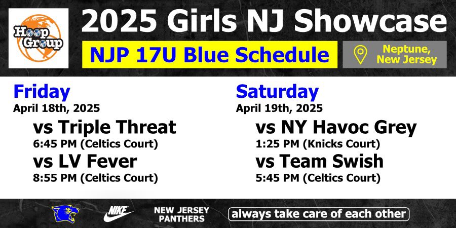 Sophia Rollan (@sophrollan) on Twitter photo Here is my schedule for the <a href="/hgsl_girls/">Hoop Group Girls</a> Girls NJ Showcase in Neptune this weekend! #earnit <a href="/nj_panthers/">NJ Panthers</a> <a href="/CoachJordanNJP/">Jordan Stites</a> <a href="/CoachWeberbball/">Coach Weber</a> <a href="/CoachZ_NJP/">Zakiya Beckles MAT, LAT, ATC</a> Here is my schedule for the <a href="/hgsl_girls/">Hoop Group Girls</a> Girls NJ Showcase in Neptune this weekend! #earnit <a href="/nj_panthers/">NJ Panthers</a> <a href="/CoachJordanNJP/">Jordan Stites</a> <a href="/CoachWeberbball/">Coach Weber</a> <a href="/CoachZ_NJP/">Zakiya Beckles MAT, LAT, ATC</a>