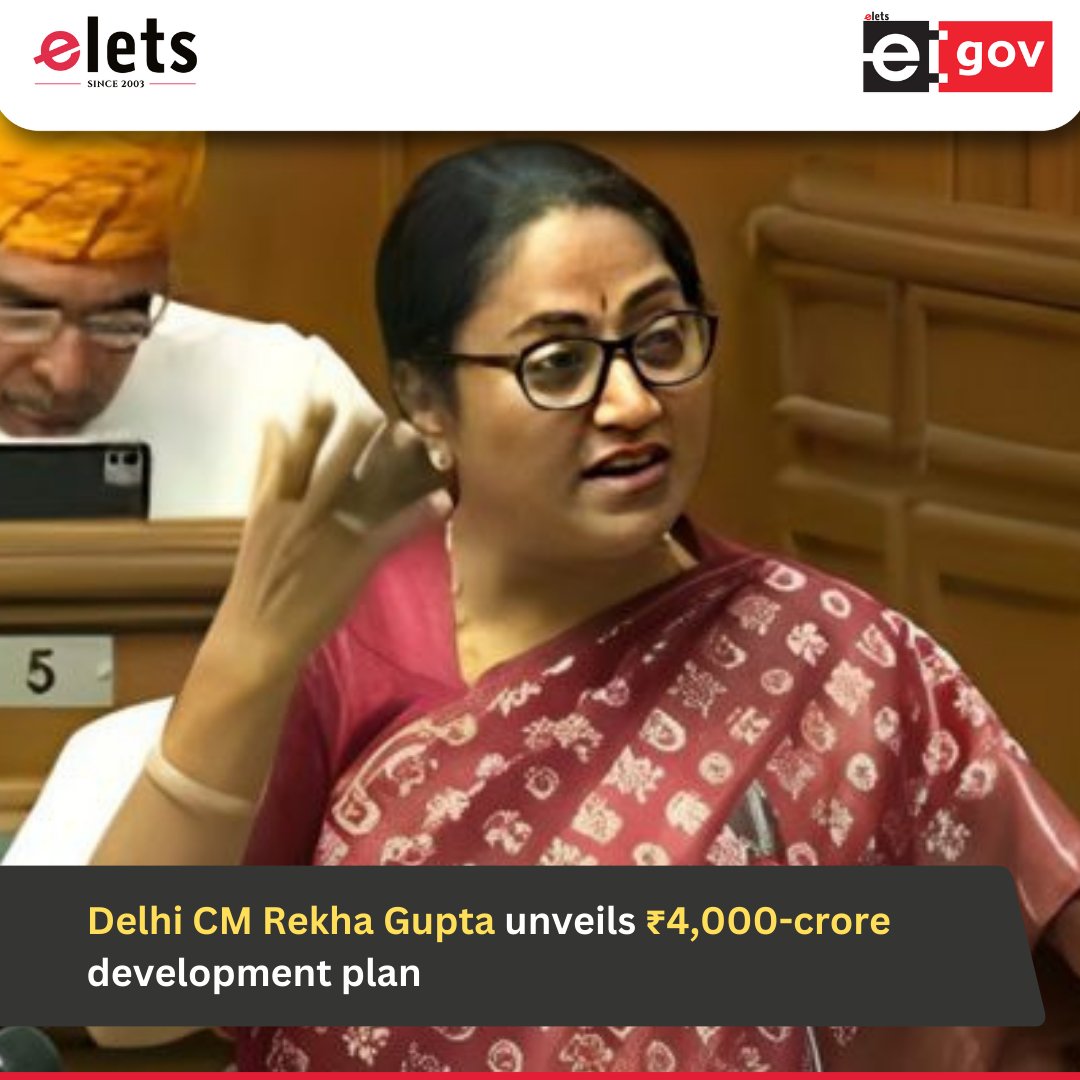 egovonline's tweet image. Delhi Chief Minister Rekha Gupta on Wednesday announced the approval of a ₹4,000-crore development project aimed at transforming the national capital, as part of her ambitious 100-year development model.

Read More: shorturl.at/5v6KH

#DelhiDevelopment #100YearVision