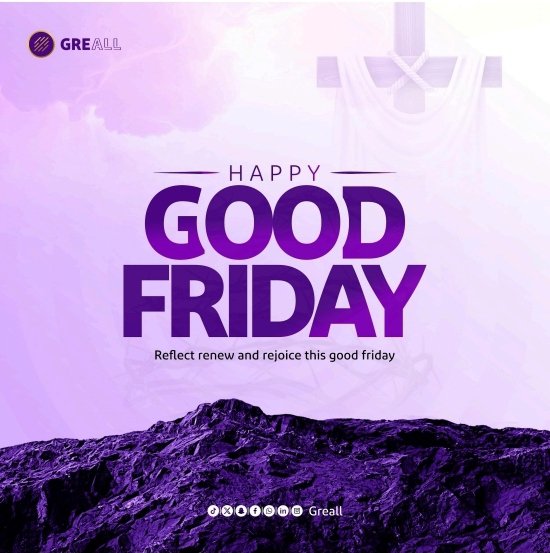grealltech's tweet photo. 🌟 Wishing everyone a blessed Good Friday! May this day inspire reflection, renewal, and joy. Let's celebrate the spirit of love and hope together. #GoodFriday #ReflectRenewRejoice #Greall https://t.co/lNCDIr4ANR