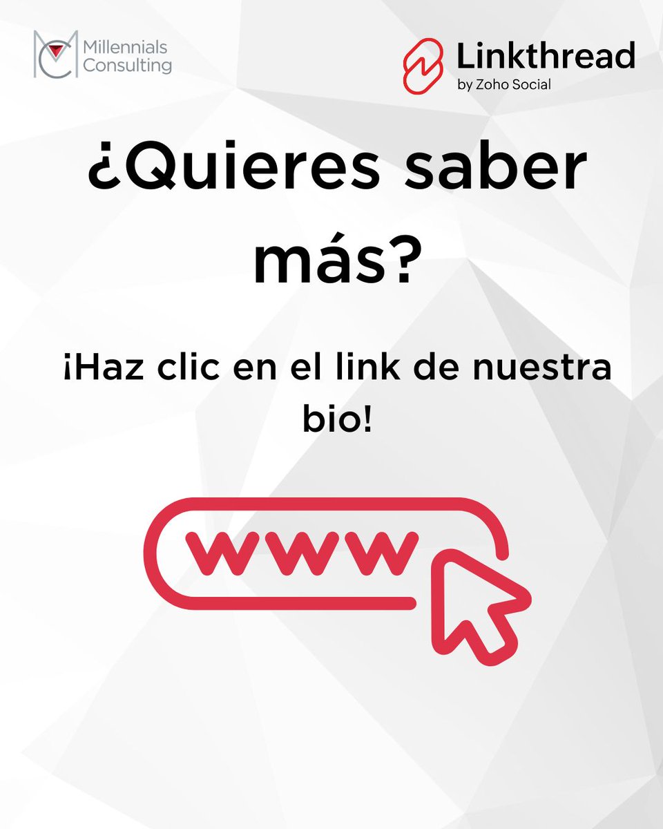Millennials_Con's tweet photo. 🚀 ¡Presentamos Linkthread de Zoho Social! 🎉

 Transforma tu link en bio con un mensaje de bienvenida, productos, testimonios y más. ¡Todo en minutos! 🔥

 🔗 Descubre más aquí: https://t.co/xqDAXiuhrJ   

#Zoho #Linkthread #Marketin #MillennialsConsulting https://t.co/UJztxt8AJN