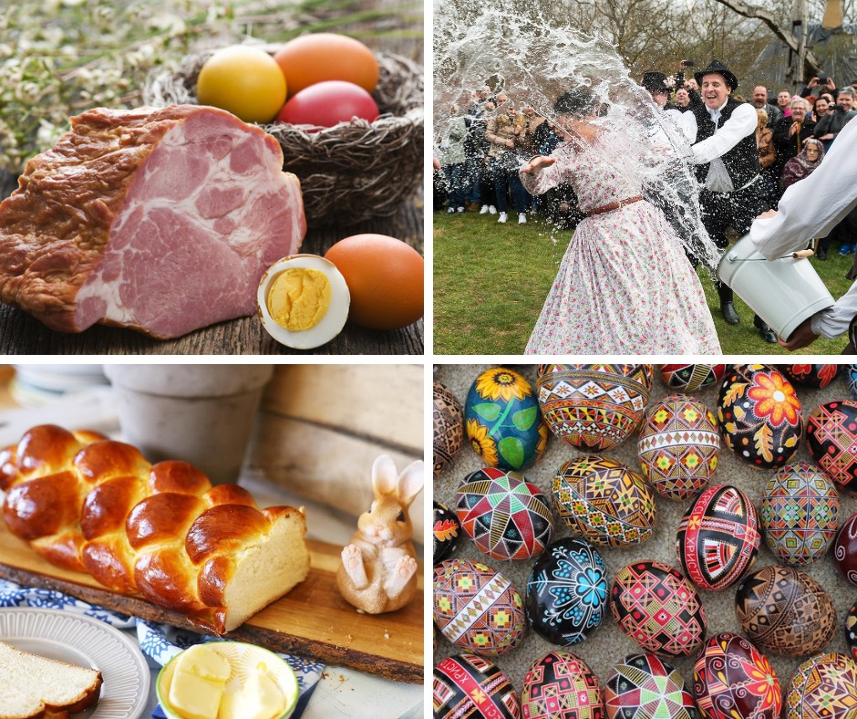 JfbOfficiel's tweet photo. Pâques en #Hongrie, c'est du jambon cuit avec du raifort, des poèmes aux femmes aspergées d'eau ou de parfum, une bonne brioche tressée et des ribambelles d'oeufs peints à la main. Kellemes húsvéti ünnepeket kívánunk! https://t.co/8L0u8rDGbv