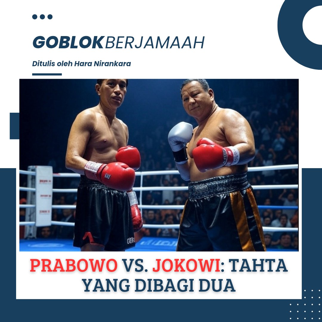 Prabowo vs. Jokowi: Tahta yang Dibagi Dua

Di tengah gemuruh protes mahasiswa dan aktivis yang mengguncang jalanan di Jakarta hingga ke Malang dan Yogyakarta, Presiden Prabowo Subianto menandatangani RUU TNI pada 27 atau 28 Maret 2025 (sebelum lebaran menurut pemberitaan yang