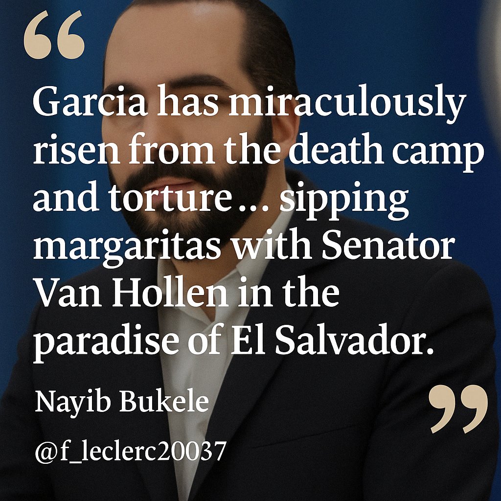 f_leclerc20037's tweet image. 🔥 A U.S. Senator Used Your Tax Dollars to Visit a Suspected MS-13 Gang Member in El Salvador
Maryland Senator Chris Van Hollen traveled to El Salvador — not to support American victims or protect national interests — but to advocate for Kílmar Abrego Garcia, a man accused of:…