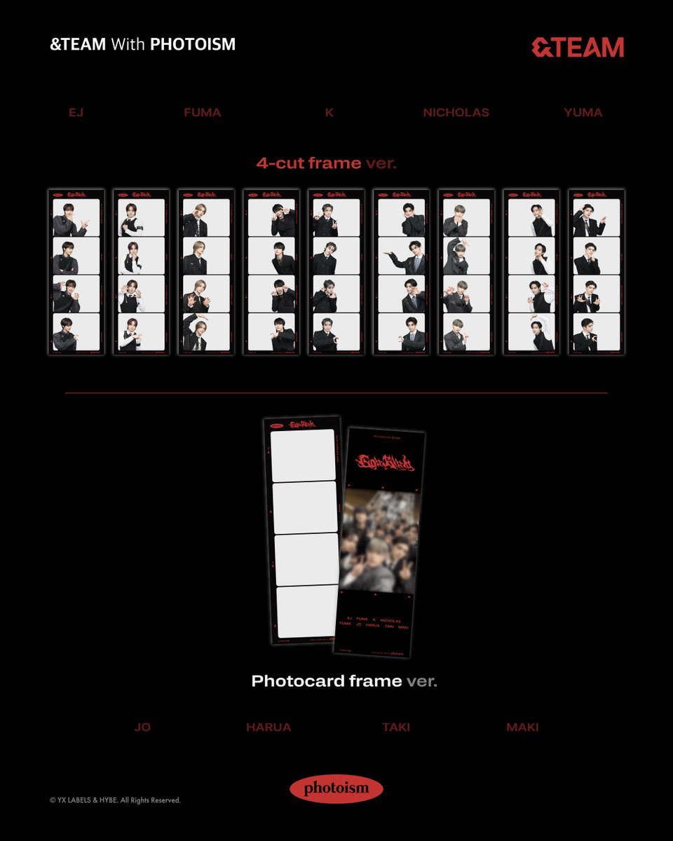 PHOTOISM with &TEAM ARTIST FRAME OPEN ! 3rd SINGLE「Go in Blind