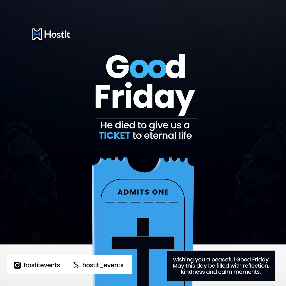 hostit_events's tweet photo. Wishing you a peaceful Good Friday.
May today offer you moments to reflect, reset, and recharge — both on-chain and off.
#GoodFriday #Web3 #HostIT https://t.co/O6oSa99Lyi
