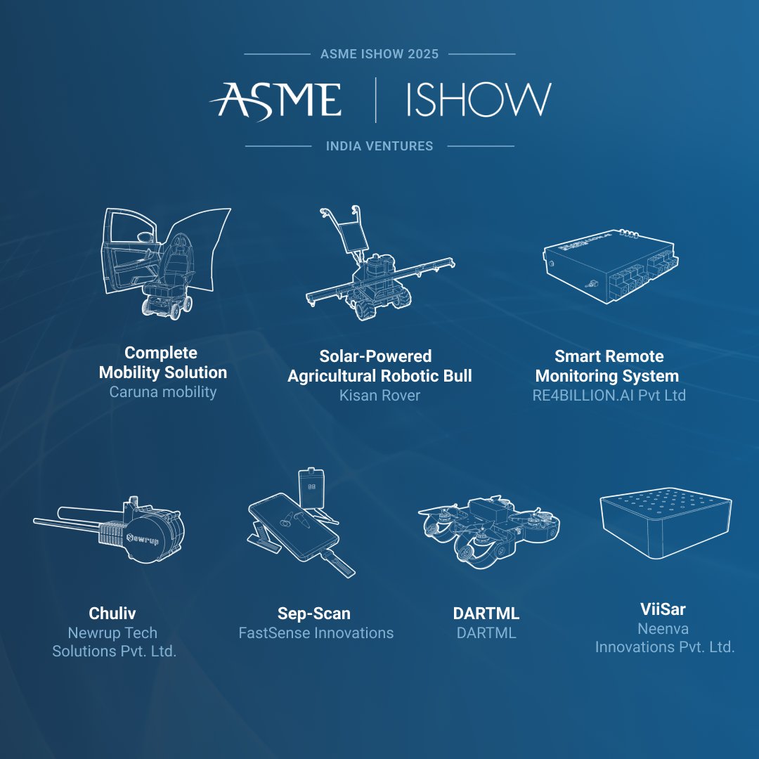 Meet the 2025 ASME ISHOW India ventures! 🌟

Join us in Hyderabad on April 25 for the ISHOW India Awards Ceremony. 🔗 RSVP now to attend the event and be part of this celebration of purpose-driven design: bit.ly/3XHKU61