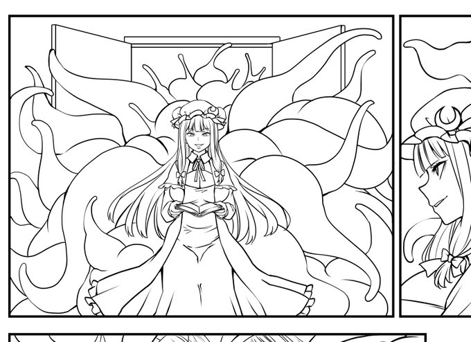 例大祭原稿進捗ペン入れ中
今回は触手もあり・・・
触手といえばパッチェさん(偏見 