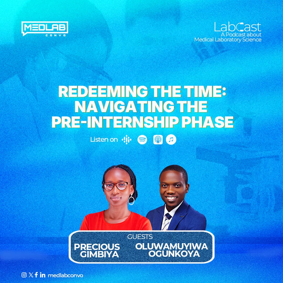 MedLabConvo (@medlabconvo) on Twitter photo The pre-internship phase can feel like a limbo
But here’s the hack. On this week’s LabCast, Precious Gimbiya & <a href="/oluwamuyiwaOD/">Oluwamuyiwa Ogunkoya</a> share actionable insights on redeeming the time before the internship.
Tune in now: open.spotify.com/episode/5D6cMr…
#LetsTalkMedLab #LabCast #MLS The pre-internship phase can feel like a limbo
But here’s the hack. On this week’s LabCast, Precious Gimbiya & <a href="/oluwamuyiwaOD/">Oluwamuyiwa Ogunkoya</a> share actionable insights on redeeming the time before the internship.
Tune in now: open.spotify.com/episode/5D6cMr…
#LetsTalkMedLab #LabCast #MLS