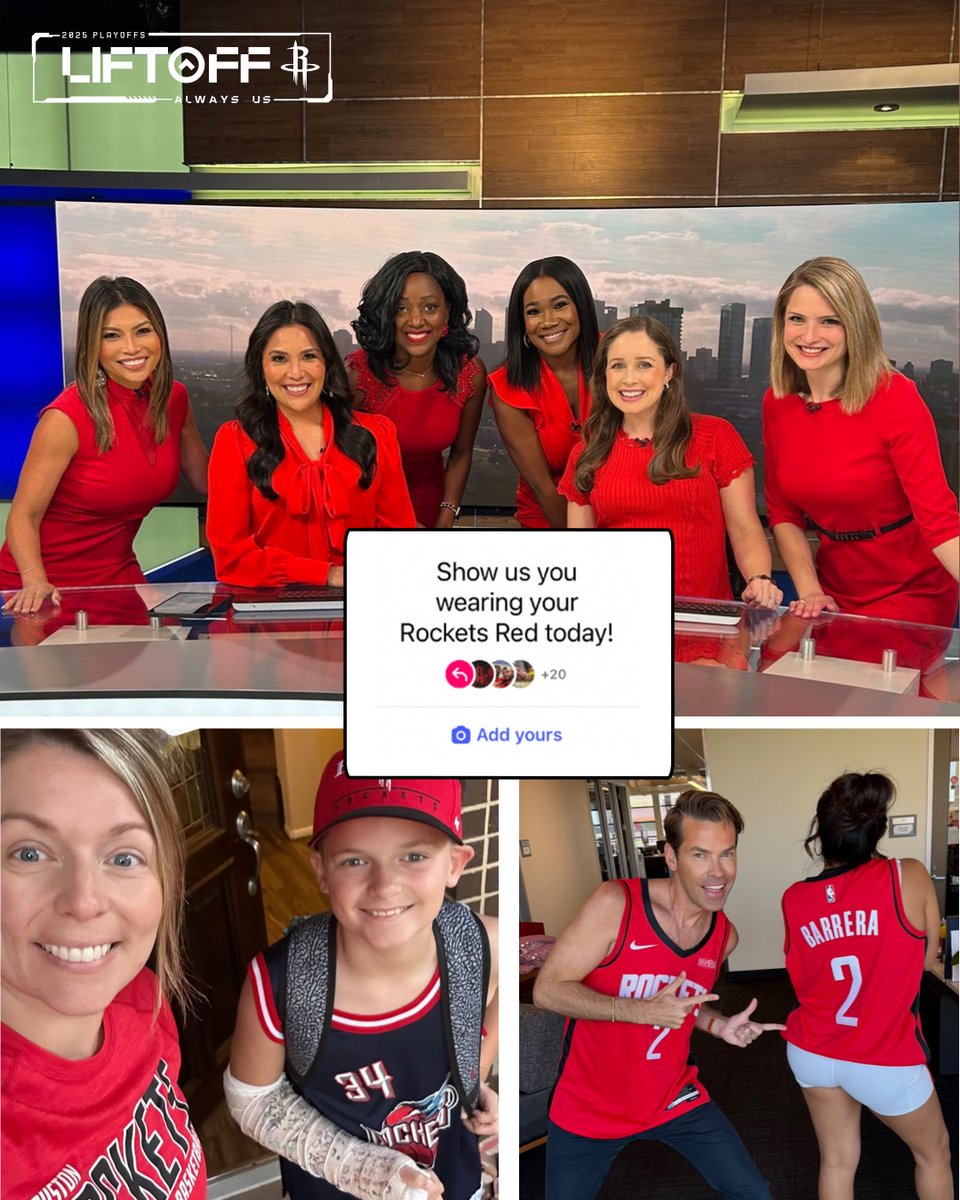 HoustonRockets's tweet photo. yโall showed UP for Rockets Red day yesterday!
#LiftoffInRed | #Rockets https://t.co/pc0xsnfiRr