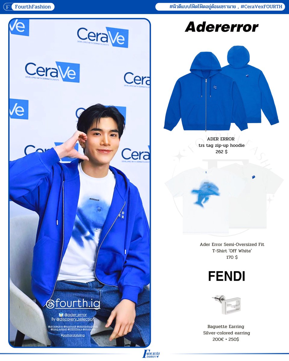 Fourth_Fashion's tweet image. — #OutfitWithFotFot ✨

₊ ࣪⊹ 𓂃 𝗙𝗢𝗨𝗥𝗧𝗛 𝘅 𝗢𝗢𝗧𝗗 𓂃 ࣪⊹ ₊

#FENDI
#Adererror 

ꕀ FOTFOT x CeraVe Live ༊
#ผิวดีแบบโฟ้ดโฟ้ดอยู่ด้อมเซรามาย
#CeraVexFOURTH

⪩ @tawattannn ⪨
#FourthnattawatFashion 
#Fourthnattawat #โฟร์ทณัฐวรรธน์