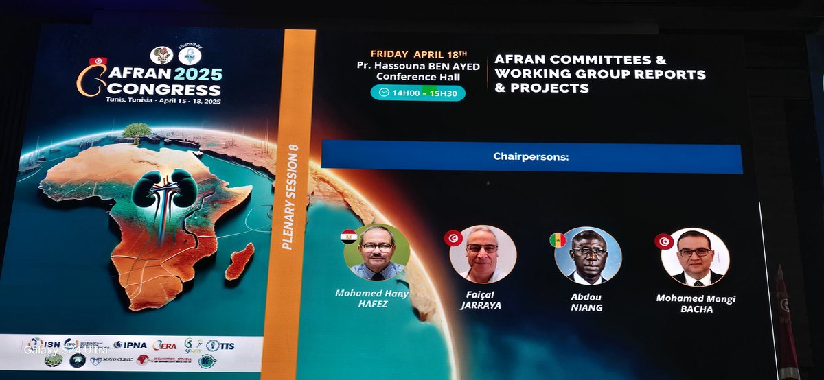 Nihal👩⚕️ (@nihal_hamary) on Twitter photo Happening now
AFRAN committees and working groups reports and projects
#AFRAN25_Tun
<a href="/AfricanAFRAN/">African Association of Nephrology (AFRAN)</a>
<a href="/PrAniang/">abdou niang</a>
<a href="/Rasha_Darwish_/">Rasha Darwish</a> Happening now
AFRAN committees and working groups reports and projects
#AFRAN25_Tun
<a href="/AfricanAFRAN/">African Association of Nephrology (AFRAN)</a>
<a href="/PrAniang/">abdou niang</a>
<a href="/Rasha_Darwish_/">Rasha Darwish</a>