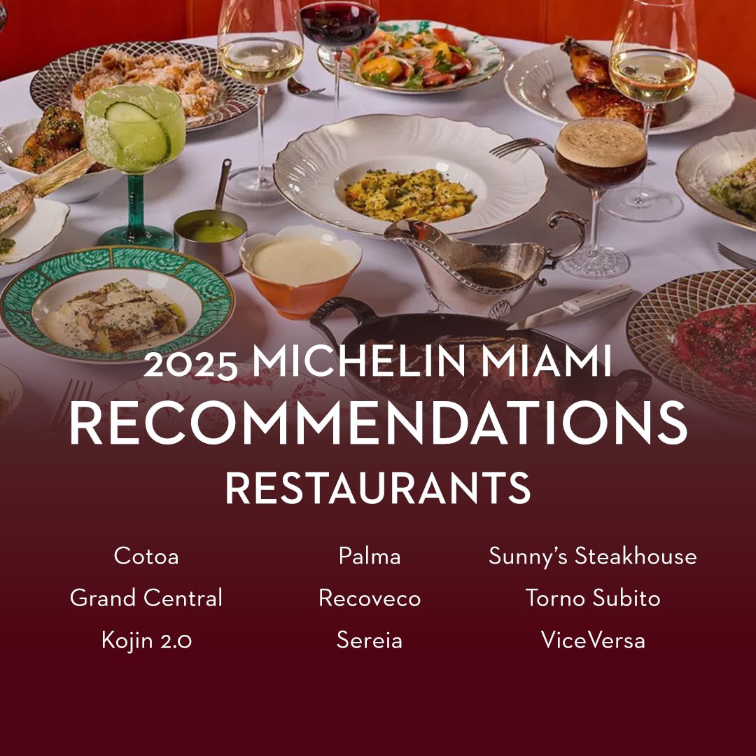 visitmiami's tweet photo. So excited to see all these amazing restaurants added to the Michelin Recommended restaurants list in Miami! 👏 A well-deserved recognition, be sure to check them out. #MICHELINGUIDEFL @MichelinGuideNA https://t.co/4u7zF8htPR