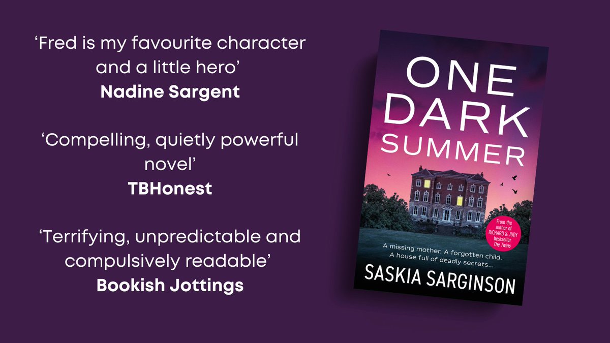 Thank you to Nadine Sargent, <a href="/TBHONEST_UK/">TBHonest🐝</a> and <a href="/BookishJottings/">Julie</a> for their recent reviews on the #OneDarkSummer by <a href="/SaskiaSarginson/">Saskia Sarginson</a> #blogtour 

Pick up a copy today ➡️ mybook.to/OneDarkSummer