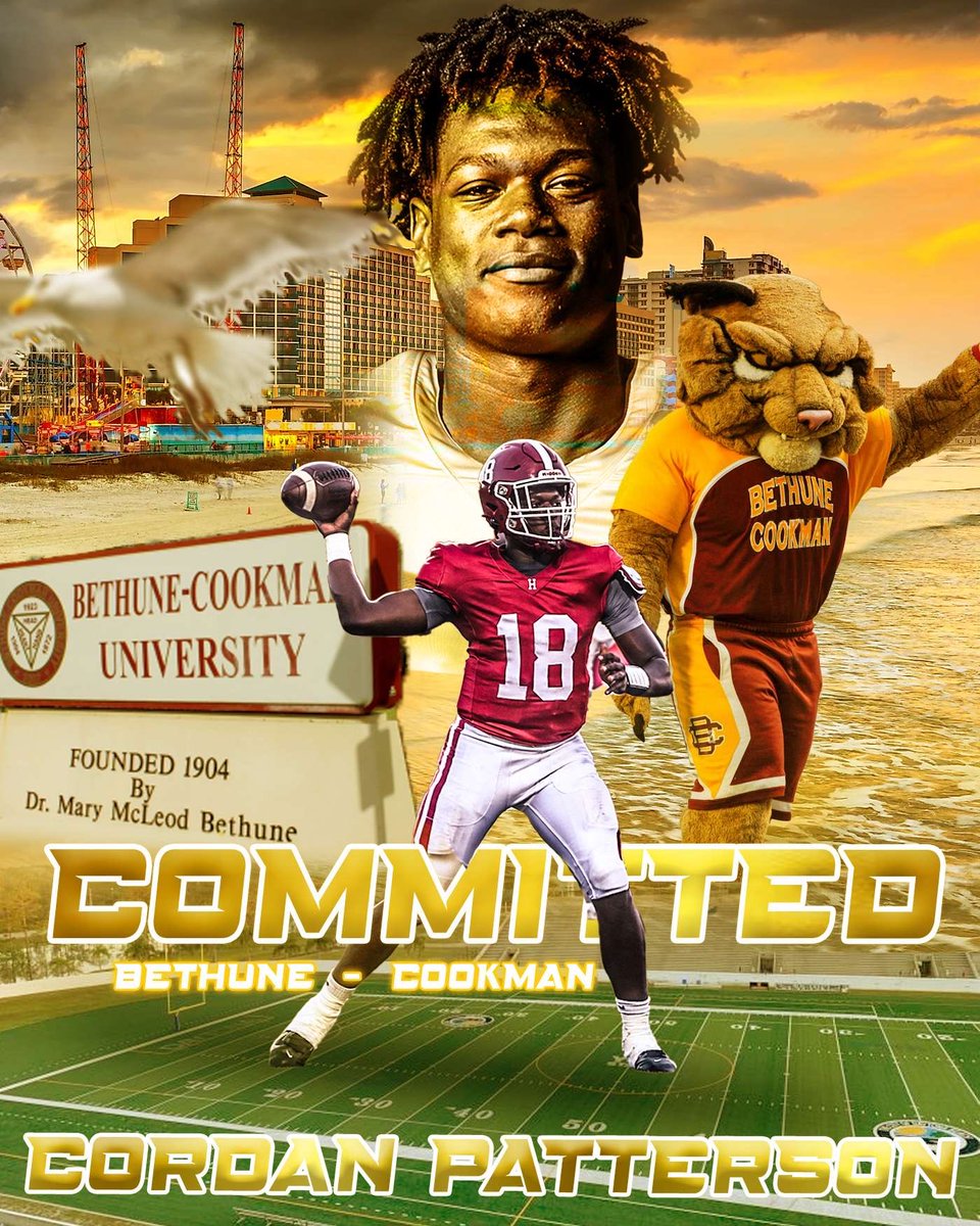 Cordan Patterson (@cordanpatterson) on Twitter photo Iβm blessed to announce that Iβm committed to Bethune-Cookman University. #AGTG @Coachwoodie
@bcu_gridiron @bcu_athletics
<a href="/Coach_Wimbo/">Coach Wimbo</a> <a href="/CoachColey35/">Coach Demetrius Coley</a>
<a href="/_TMJackson/">TJ</a> <a href="/tbarragan5/">Tyler Barragan</a>
<a href="/COACHJDESSEIN/">Coach Jean</a> Iβm blessed to announce that Iβm committed to Bethune-Cookman University. #AGTG @Coachwoodie
@bcu_gridiron @bcu_athletics
<a href="/Coach_Wimbo/">Coach Wimbo</a> <a href="/CoachColey35/">Coach Demetrius Coley</a>
<a href="/_TMJackson/">TJ</a> <a href="/tbarragan5/">Tyler Barragan</a>
<a href="/COACHJDESSEIN/">Coach Jean</a>