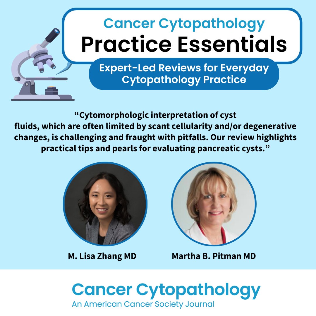 Cancer Cytopathology (@cancercytopath) on Twitter photo š¢š¬ Introducing Practice Essentials: Reviews by experts in #CytoPath providing practical, up-to-date, and high-yield references for daily use!
Our 1st paper: Cystic lesions of the pancreas: insights, pearls, and pitfalls
acsjournals.onlinelibrary.wiley.com/doi/full/10.10ā¦
<a href="/MLisaZhang/">M. Lisa Zhang, MD</a> <a href="/marthabpitman/">Martha B. Pitman,MD</a> š¢š¬ Introducing Practice Essentials: Reviews by experts in #CytoPath providing practical, up-to-date, and high-yield references for daily use!
Our 1st paper: Cystic lesions of the pancreas: insights, pearls, and pitfalls
acsjournals.onlinelibrary.wiley.com/doi/full/10.10ā¦
<a href="/MLisaZhang/">M. Lisa Zhang, MD</a> <a href="/marthabpitman/">Martha B. Pitman,MD</a>