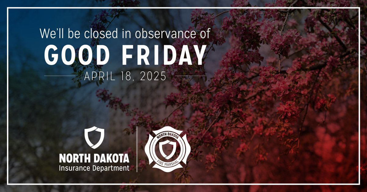 Our offices will be closed today, Friday, April 18th, in observance of Good Friday. We will reopen on Monday.

Chiefs: Please contact State Radio to dispatch the on-call deputy.