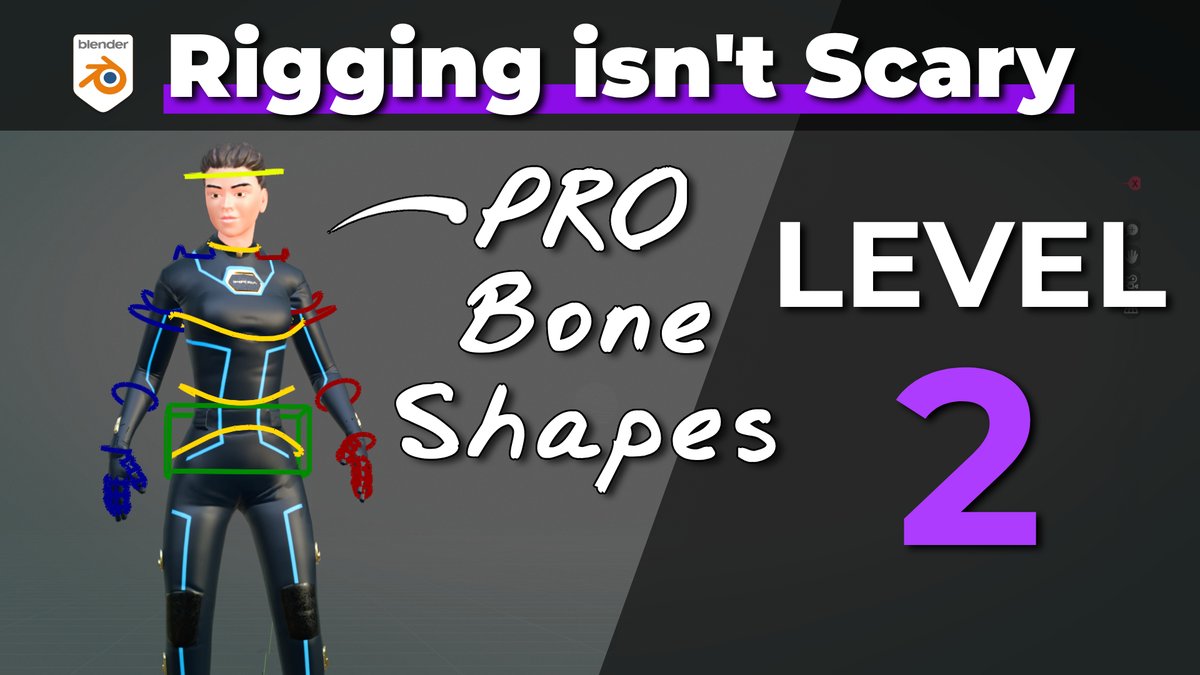 ToshiCG's tweet photo. 🦴Rigging Isn’t Scary - LEVEL 2, Part 5.

Setting up bone shapes in Blender used to be cumbersome. 
But these days it's a lot of fun!

▶️Watch here:
https://t.co/M0ccjGGcT8

#b3d #Rigging #rigtip #CGDive https://t.co/0EuUEyMs2Z