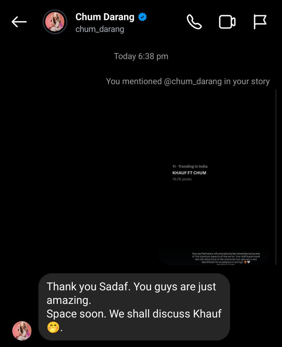 Your performance will undoubtedly be remembered as one of the standout aspects of the series chum Your skillful portrayal not only did justice to the character but also set a new benchmark for excellence in acting!!
Here's to many more milestones.

KHAUF FT CHUM 
#ChumDarang