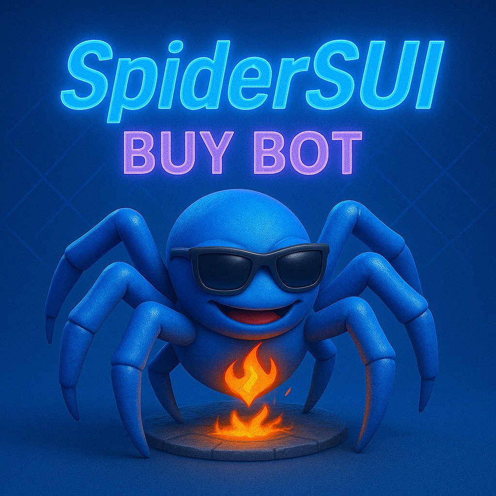 spidersui_spsui's tweet photo. Our SPIDERSUI BUY BOT is now officially available to every DEV and every project! Try out our BUY BOT now! Link: @spidersui_buy_bot" ๐ท๏ธ๐ฅ
Let me know if you want it with hashtags or a more hyped-up version! #SUI #SPIDERSUI $SPSUI #SUIBUYBOT #BUYBOT #memecoin1000x https://t.co/e8G19Sk41x