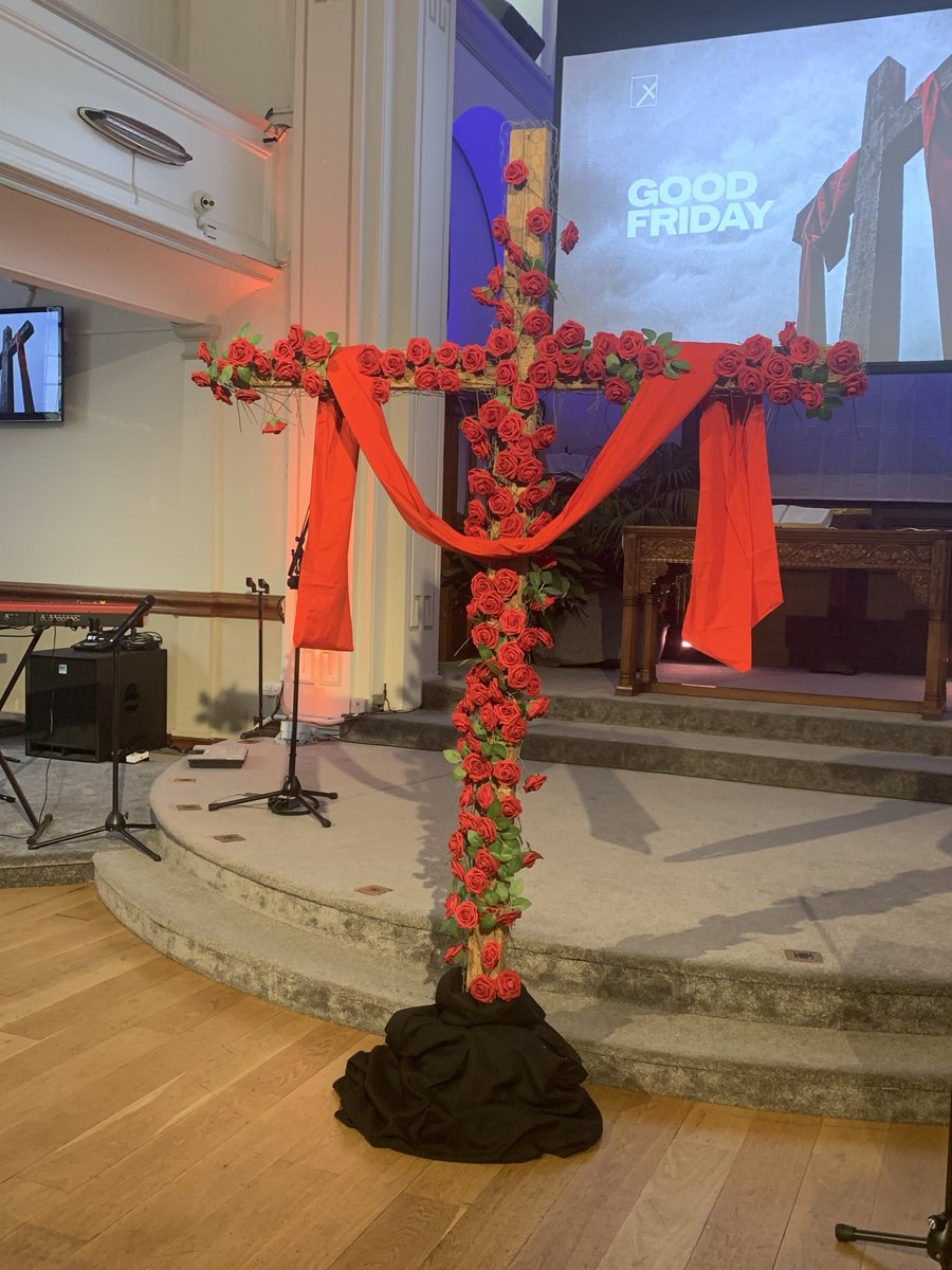 The Cross at Holy Trinity this morning. A moving time of worship.
Jesus is Lord. 💕
