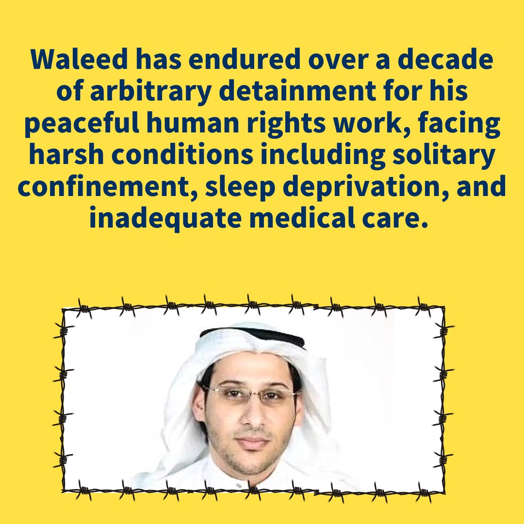ALQST for Human Rights (@alqst_en) on Twitter photo ALQST and The Human Rights Defence Clinic, hosted at <a href="/CAHRyork/">Centre for Applied Human Rights</a> have collaborated to launch ‘Justice Delayed is Justice Denied’ — a campaign to end arbitrary detention and ensure the release of Waleed Abu al-Khair, an arbitrarily detained Saudi human rights defender and lawyer. ALQST and The Human Rights Defence Clinic, hosted at <a href="/CAHRyork/">Centre for Applied Human Rights</a> have collaborated to launch ‘Justice Delayed is Justice Denied’ — a campaign to end arbitrary detention and ensure the release of Waleed Abu al-Khair, an arbitrarily detained Saudi human rights defender and lawyer.