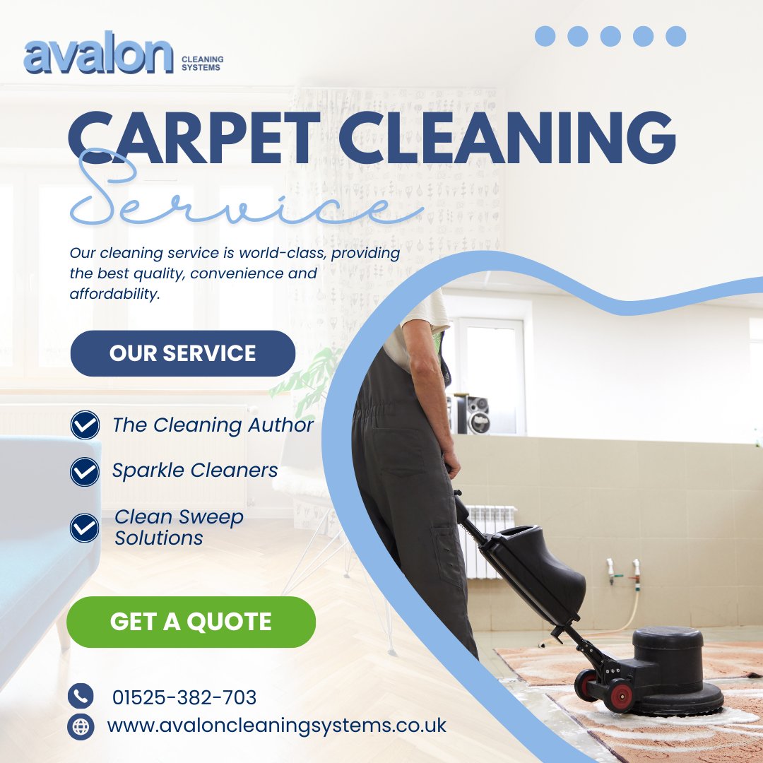 AvaCsystems's tweet image. Avalon delivers expert carpet cleaning with exceptional results. We combine the right tools, advanced techniques, and industry-leading care to deliver long-lasting results for every type of carpet.

#CarpetCleaningExperts #DeepCleanResults #AvalonCleaning #ProfessionalCleaning