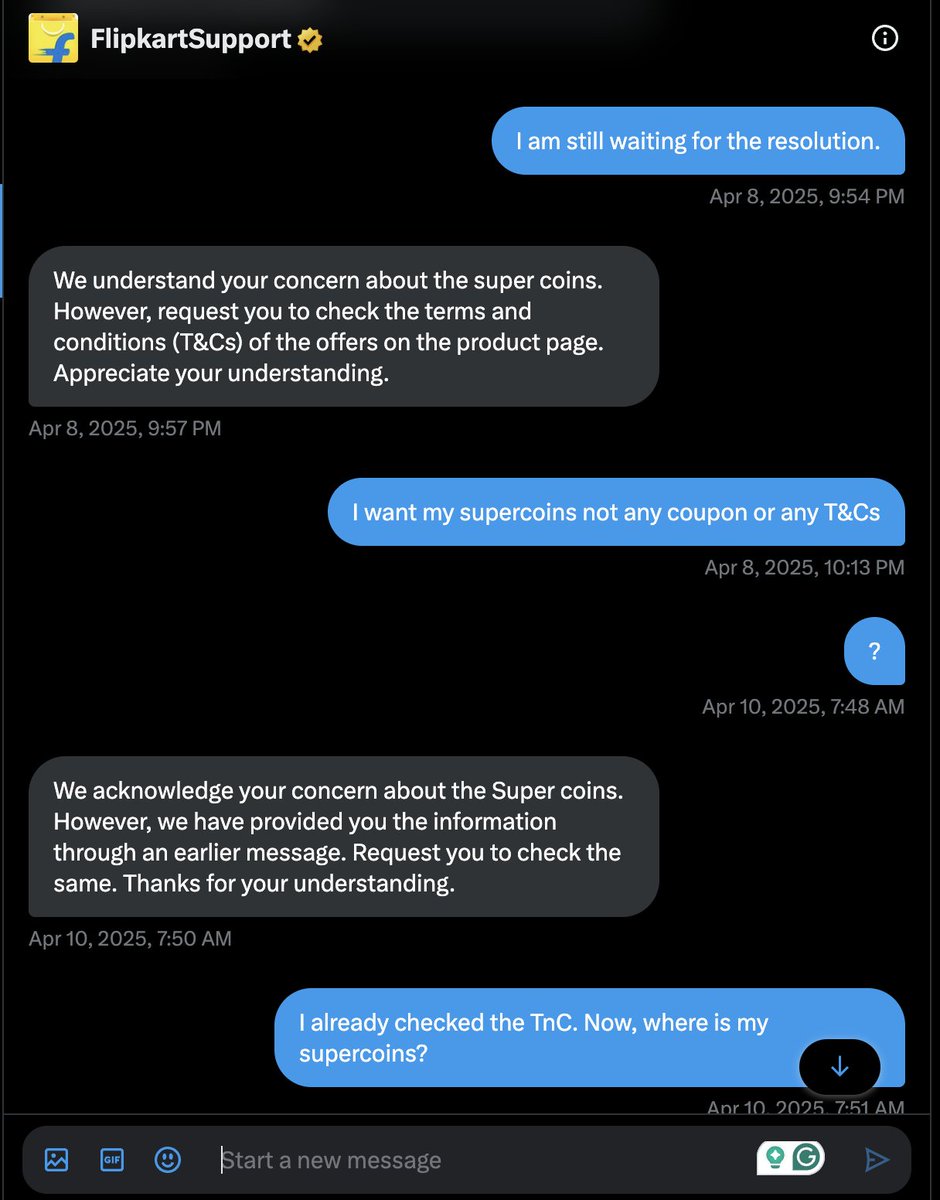 imohitsangwan's tweet photo. @flipkartsupport @Flipkart Mujhe resolution kab milega? Ya ye fraud karte rahoge Flipkart. Mujhe mere Supercoins wapis chaiy. Koi bhi communication nahi kiya na hi solution diya hai mujhe 10 dino se. #fraud #scam #worst #service #worstsupport https://t.co/lriulF2owa