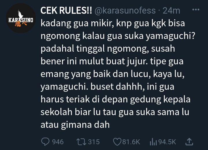 igturo's tweet photo. ketika admin base sekolah lupa switch akun 😃

cw // harshwords
a #tsukkiyama few tweets au - fanfic. https://t.co/aK5VfxGvKv