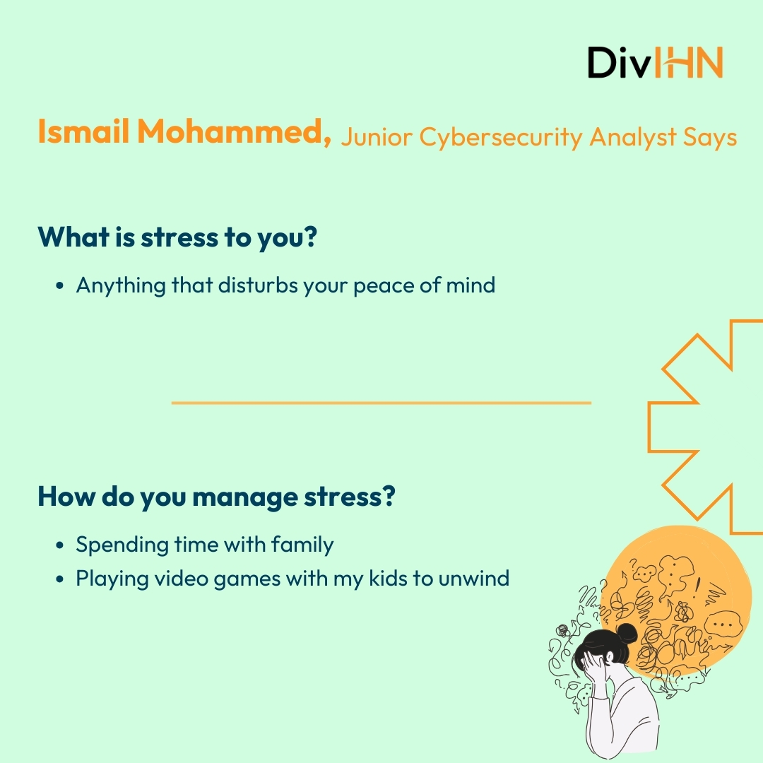 DivihnI's tweet photo. April is Stress Awareness Month

We asked a few of our amazing team members to share their take on stress:

What is stress to you?
How do they manage stress?

Do you know how your employees define stress? https://t.co/O63ZIr3OlT