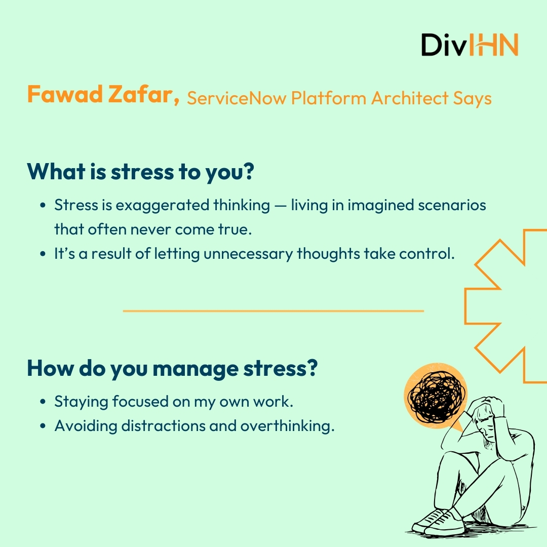 DivihnI's tweet photo. April is Stress Awareness Month

We asked a few of our amazing team members to share their take on stress:

What is stress to you?
How do they manage stress?

Do you know how your employees define stress? https://t.co/O63ZIr3OlT