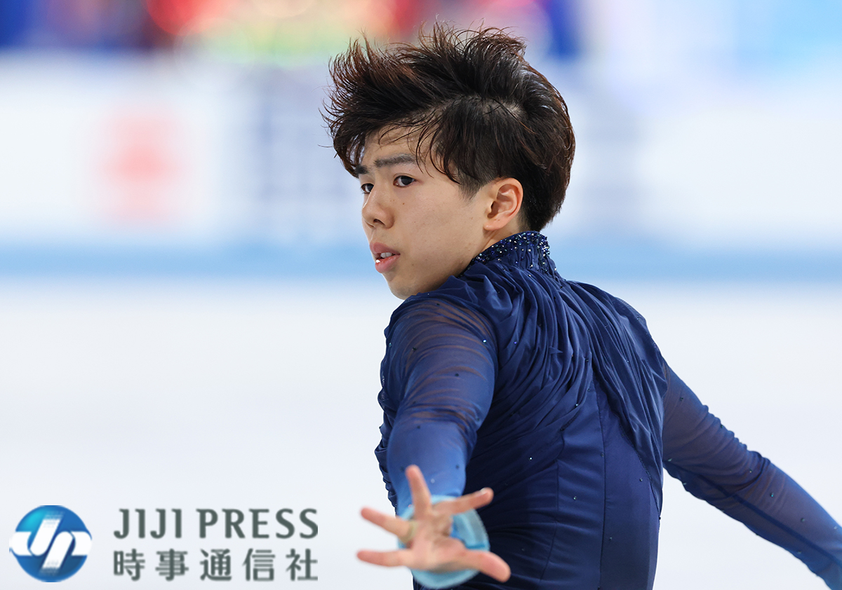 jiji_shashinbu's tweet photo. フィギュアスケート世界国別対抗戦の男子フリーで演技する佐藤駿

#佐藤駿 #フィギュアスケート https://t.co/CTwlQc35rK